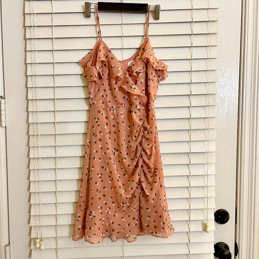 All in Favor link pink leopard print dress - size XS